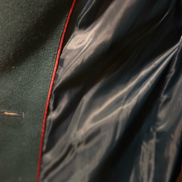 Cozy Luxe Teal Wool Coat | Fit & Flare Belted Mid-Length Jacket - Picture 9 of 11